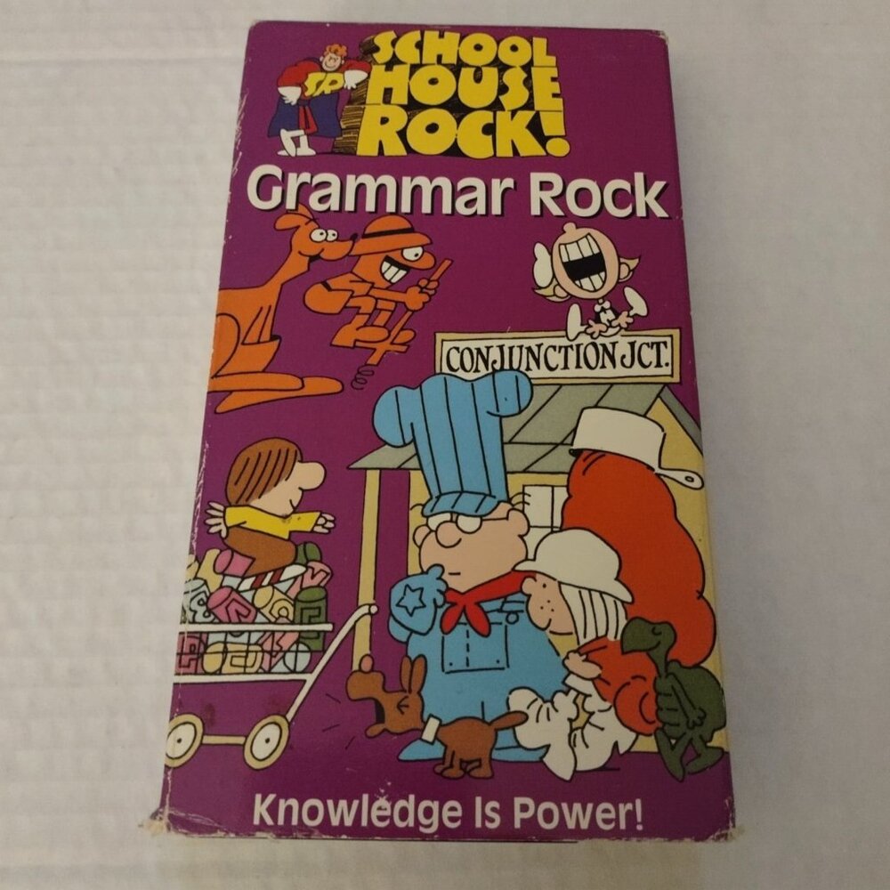 Schoolhouse Rock Grammar Rock VHS Tape 1995 Educational Cartoon Approx 30 Minute